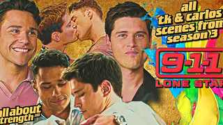 🏳️‍🌈 ฉาก TK และ Carlos ทั้งหมดจาก The Third Season 9-1-1 Lone Star (เกย์ คิส Tarlos Supercut 4k)