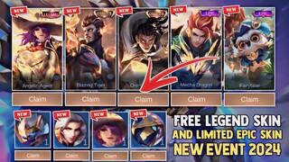 NEW EVENT 2024! CLAIM YOUR FREE LEGEND SKIN AND EPIC SKIN + RANDOM SKIN! FREE SKIN | MOBILE LEGENDS