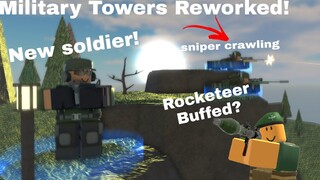 Military Towers Are Getting Reworked! (Will Rocketeer Be Buffed?) - Tower Defense Simulator