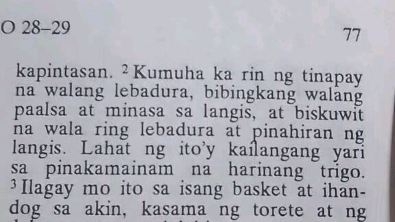 Pang Araw Araw na Talata                Exodus 29:1-4