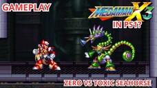 Zero Vs Toxic Seahorse | Mega Man X3 Ps1 Style Remake | Gameplay | Desblazeheatnix