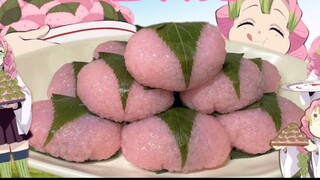 Tantangan untuk membuat ulang 100 makanan lezat anime ❗️ Kue Sakura Kimetsu no Yaiba |