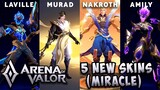 5 NEW SKINS: (MURAD, NAKROTH, LAVILLE & MORE) | Arena of Valor | AoV | RoV | LiênQuânMobile