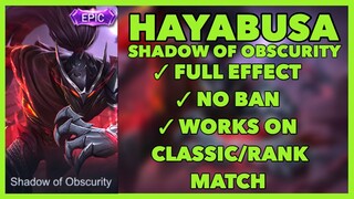 Update Script Skin Hayabusa Shadow of Obscurity Full Effect + Backup -Patch Khaleed | Mobile Legends