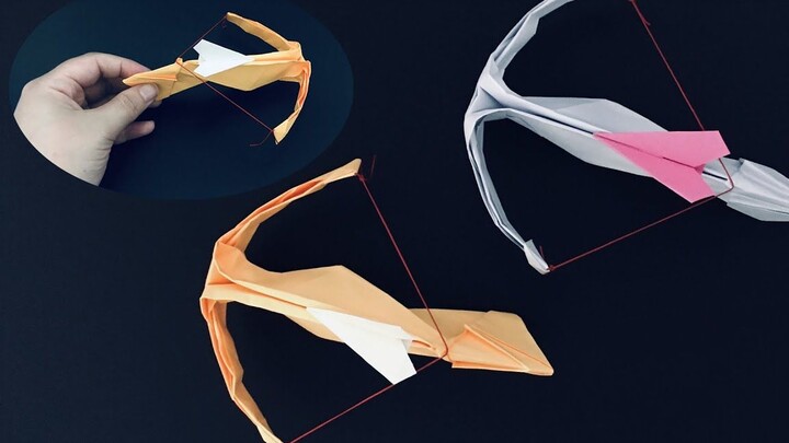 The origami toy crossbow that can launch paper airplanes is so interesting