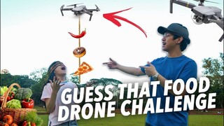 GUESS THAT FOOD DRONE CHALLENGE | Ranz and Niana