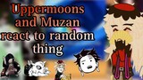 Uppermoon and Muzan react to random thing||Kny||Demon Slayer||qaslemon||