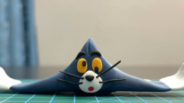 Super light clay - Tom and Jerry series - Tom cat flattened by pig butt