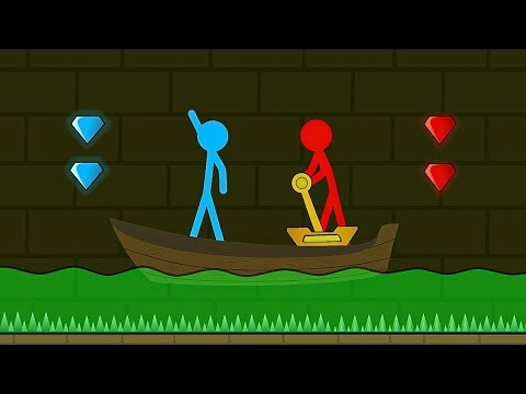 Watergirl and Fireboy , Stickman Animation - ( Part 18 Forest Temple Parkour )