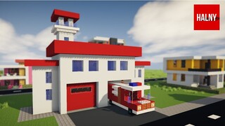 How to build a fire station in Minecraft