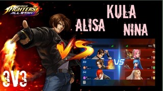 KYO , KYO NESTS, IORI Vs. ALISA ,KULA ,NINA 😍 | KOF ALL STAR Vs. TEKKEN 7 |