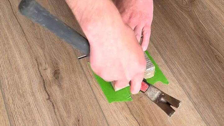 How do you align the seams of hardwood flooring?