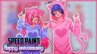 ▶Speedpaint Ibispaint | Happy aniversary 1 year 6 months