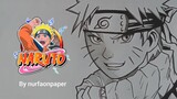 Uzumaki Naruto - Naruto || Black and White Art (SPEED DRAWING)