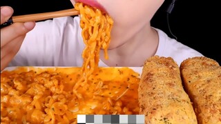 Mukbang mì phomai với phomai que khổng lồ #mukbang #mukbangASMR