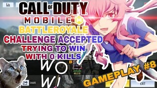 CALL OF DUTY MOBILE : TRYING TO TOP 2 WIN WITH 0 KILLS
