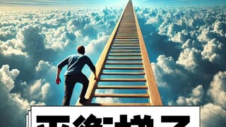 How does the master of balance climb the ladder with his bare hands?
