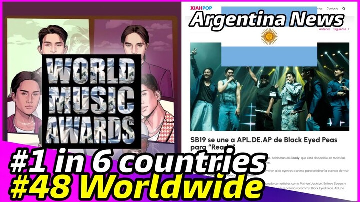 WORLD MUSIC AWARDS, Argentina News feature SB19, Apl de Ap READY!