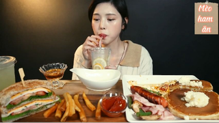 Bánh chảo, bánh kẹp, trứng bác, xúc xích 5 #amthuc