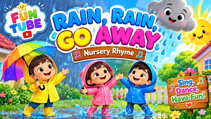 Rain, Rain, Go Away Nursery Rhyme With Lyrics - Cartoon Animation Rhymes & Songs