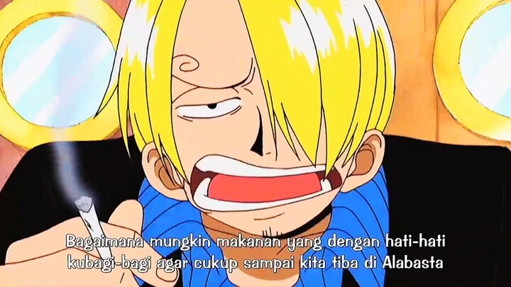 lufy kena amukan sanji