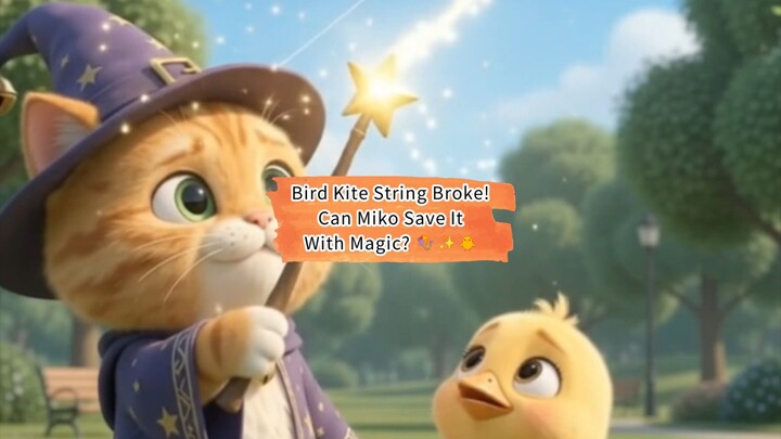 Bird Kite String Broke! Can Miko Save It With Magic? 🪁✨🐥