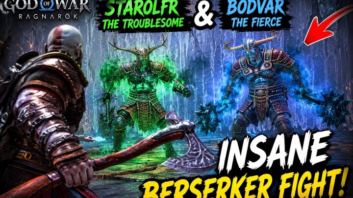 Kratos Destroys Starolfr & Bodvar Berserker Boss Fight | God of War Ragnarök | PS4 Pro Gameplay
