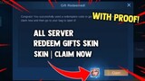 ALL SERVER REDEEM GIFTS SKIN! (CLAIM NOW) FREE! | MOBILE LEGENDS 2021
