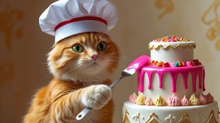 Kitty Makes a Cake for Sick Mama! #cute #cat