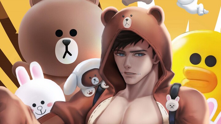 This is Nai Bu, the Brown Bear who looks slim in clothes but has a curvy figure without them!