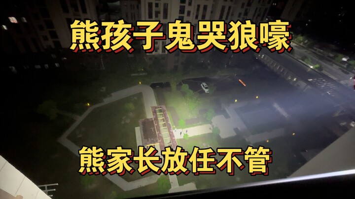 熊孩子鬼哭狼嚎！熊家长站边上放任不管？