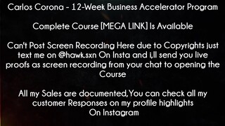 Carlos Corona Course 12-Week Business Accelerator Program download