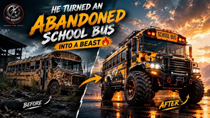 He Turned an Abandoned School Bus Into a Beast 🔥