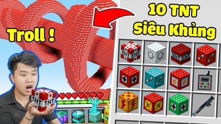 Minecraft, Nhưng bqThanh Chế Tạo Ra 10 TNT Siêu Khủng Troll Ốc Nổ Banh Nhà...