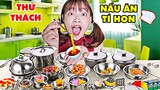 Thử Thách Nấu Và Ăn Đồ Ăn Tí Hon Mini - Hà Sam