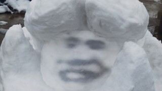 下雪了，堆个我家鸽鸽