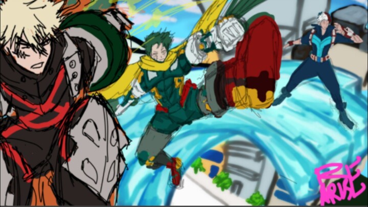 My Hero Academia Go beyond part 2 timelapse draw