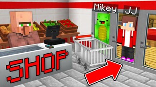 JJ and Mikey Found a Secret Base Inside a Store in Minecraft (Maizen)