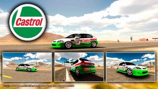 HONDA CIVIC EK CASTROL DECALS || CAR PARKING MULTIPLAYER