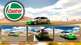 HONDA CIVIC EK CASTROL DECALS || CAR PARKING MULTIPLAYER