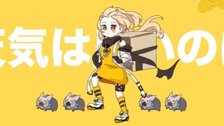 【崩二手书】强风大背头 少女刮大风也要送快递（＞人＜；）