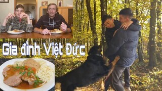 Ăn mì tươi, thịt heo hầm, món ăn hai cha con thích | Ẩm thực Đức | Cuộc sống ở Đức