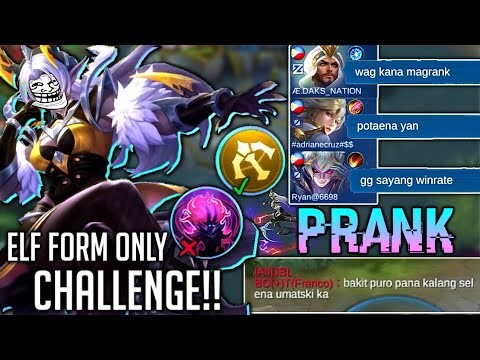 Selena Challenge Prank on Rank Game | Selena Elf Form Only No SS Challenge 😂 |Marksman Selena Prank