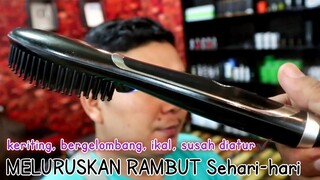 cara meluruskan rambut keriting bergelombang | sehari hari