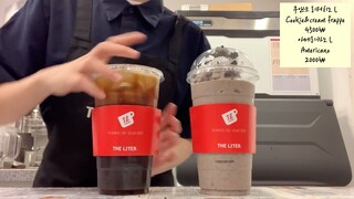 Cafe Vlog | Menu hôm nay : Dalgona milk tea ,Cookie&cream trappe #cafevlog