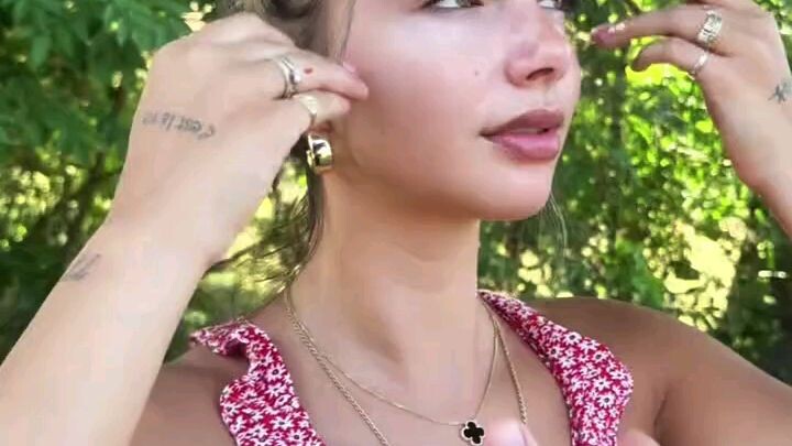 Cute young girl funny face reaction