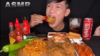 ASMR Noodles Chicken Spicy | កំពូលទឹកម្ទេសហិលទាំង3ដប 🥵🔥🔥