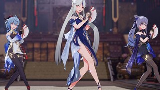 [Genshin Impact /MMD]Gan Yu & Ning Guan & Ke Qing - Cặp hoa và mặt trăng