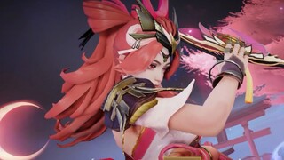 Preview of Mai Shiranui's new skin [Red Moon]! Red Moon demon clan special effects! The kick effect 