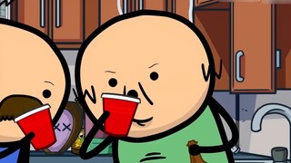 The guy gets fission when he is happy, and finds that changing the world is not as good as changing 